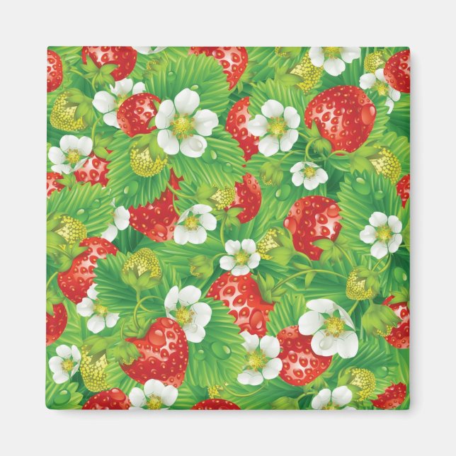 Aimant Motif de fraises (Devant)