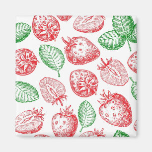 Aimant Motif de fraises