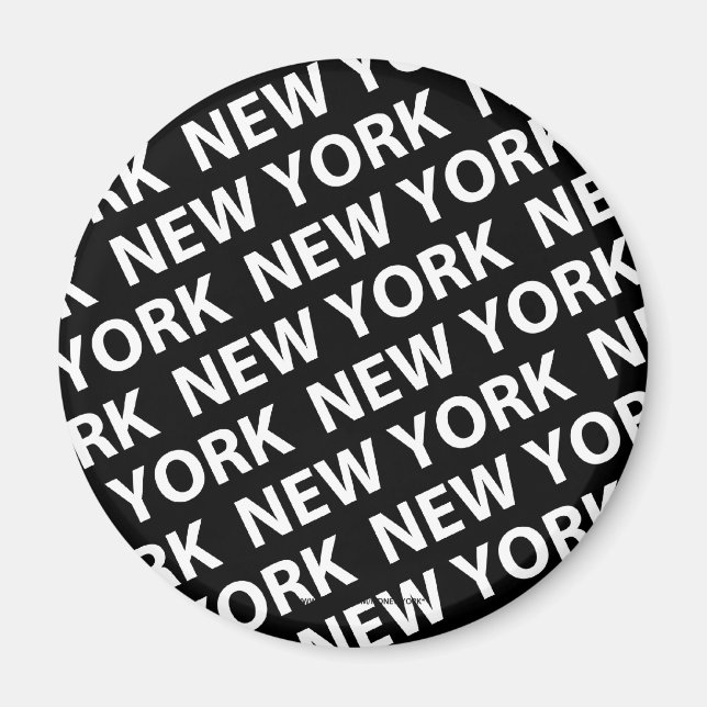 Aimant Motif de New York White (Devant)