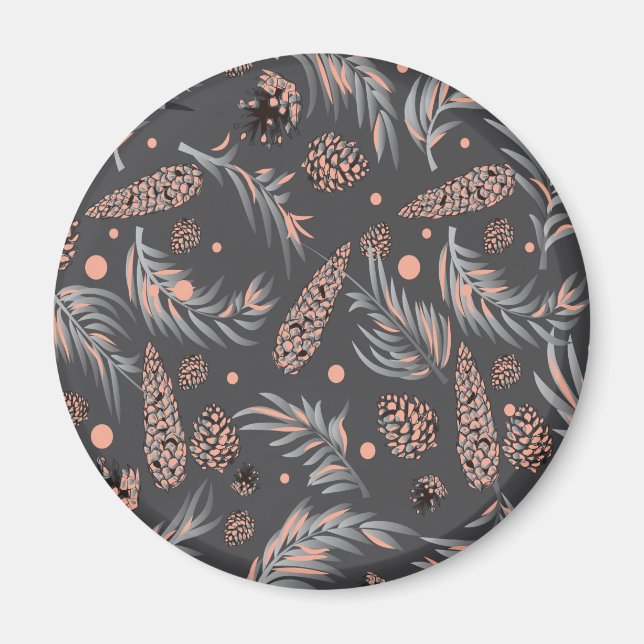 Aimant Motif de Noël, Pine Snow (Devant)