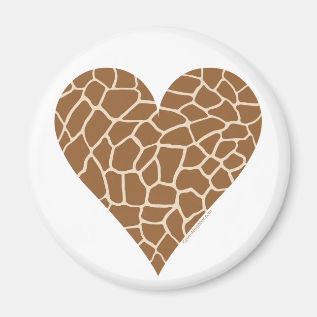 Aimant Motif de peau, Couleurs de la Giraffe (Devant)