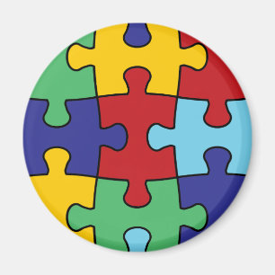 Aimant Motif de puzzle sensibilisation sur l'autisme