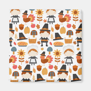 Aimant Motif de récolte de pèlerins d'action de grâce