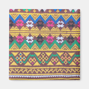 Aimant Motif de soie thaïlandais tissé à la main