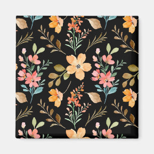 Aimant Motif de surface floral - Aquarelle de mode printe