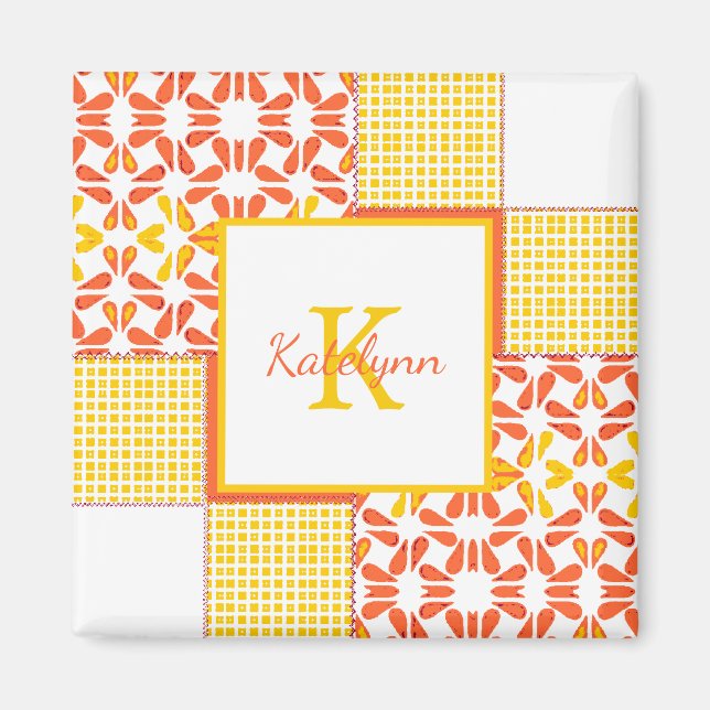 Aimant Motif de surfaces composées d'automne (Devant)