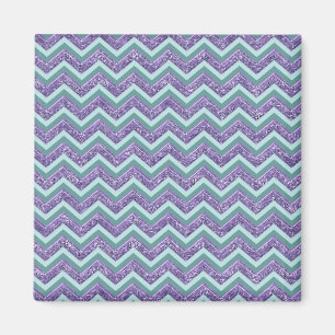 Aimant Motif de verre Amethyst Zigzag