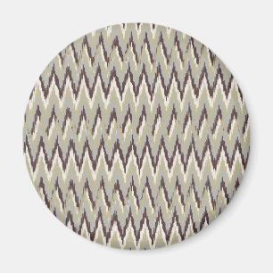 Aimant Motif de zigzag d'iKat de café et de sauge