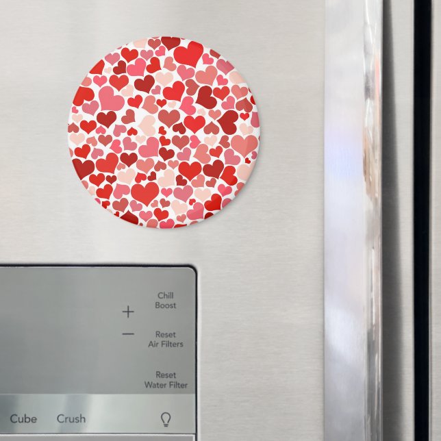 Aimant Motif Des Coeurs, Coeurs Rouges, Amour (In situ (réfrigérateur))