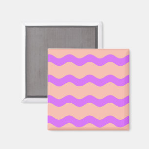 Aimant Motif des vagues rose et violet