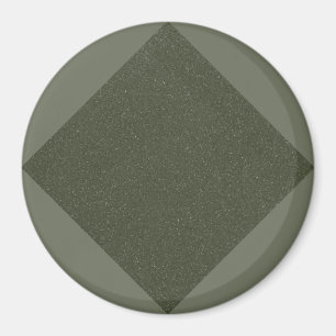 Aimant motif diamant vert de mousse