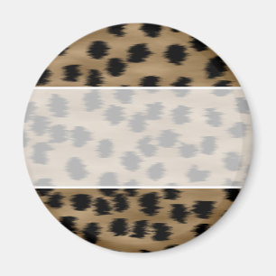 Aimant Motif d'impression noir et Brown Cheetah.