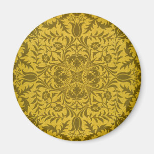 Aimant Motif doré jaune vigne sans couture de William Mor