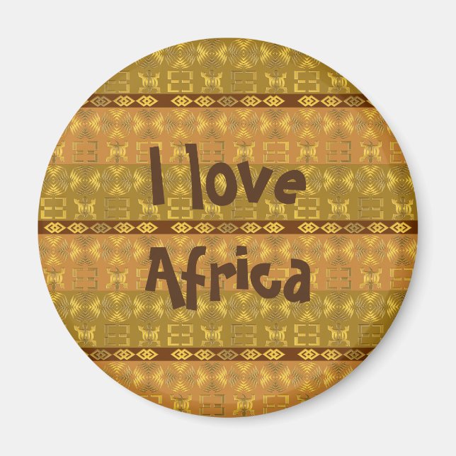 Aimant motif d'origine africaine avec des symboles Adinkr (Devant)