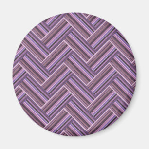 Aimant Motif double tissage Mauve stripes