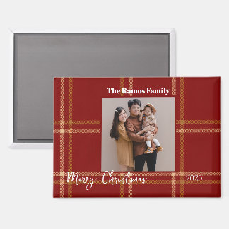 Aimant Motif écossais Tartan Noël personnalisable