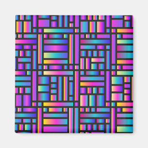 Aimant Motif élégant moderne - Mode Tartan géométrique