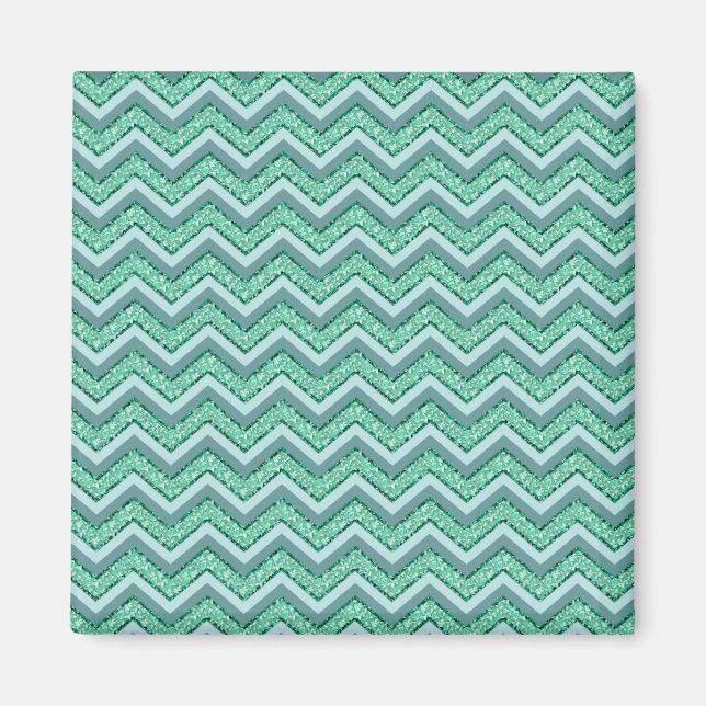 Aimant Motif Emerald Chevron à facettes (Devant)
