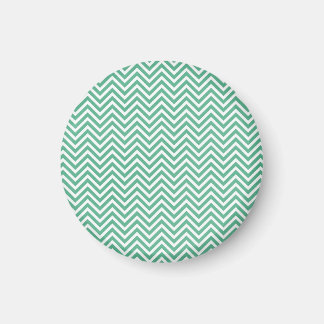 Aimant Motif en chevron vert et blanc