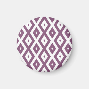 Aimant Motif en diamant blanc et mauve