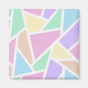 Aimant Motif en mosaïque arc-en-ciel Pastel