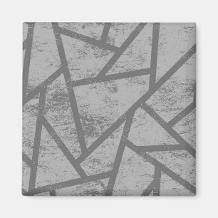 Aimant Motif en mosaïque gris