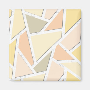 Aimant Motif en mosaïque jaune citron