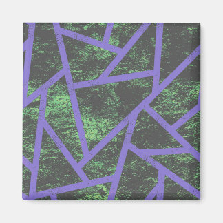 Aimant Motif en mosaïque violet et verte