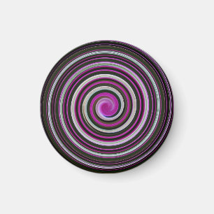 Aimant Motif en spirale violette