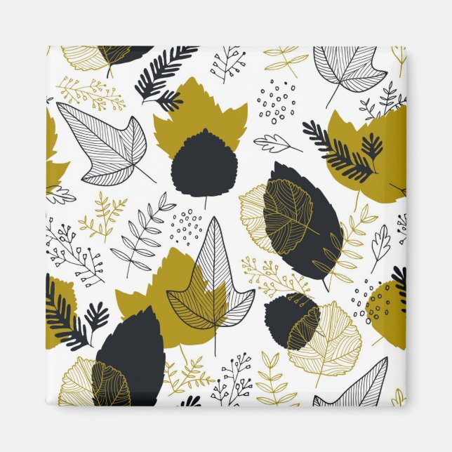 Aimant motif feuille (Devant)