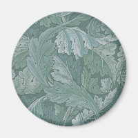 Motif feuille d'acanthe bleu sarcelle de William M