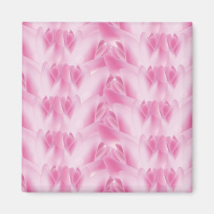 Aimant motif feuille, rose