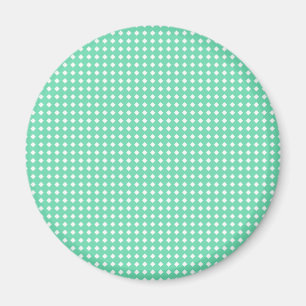 Aimant Motif géométrique blanc simple Mint vert