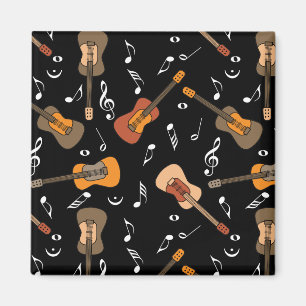 Aimant Motif Guitare Music Notes