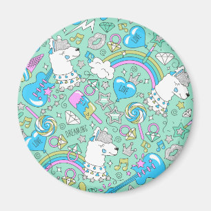 Aimant motif lama 2