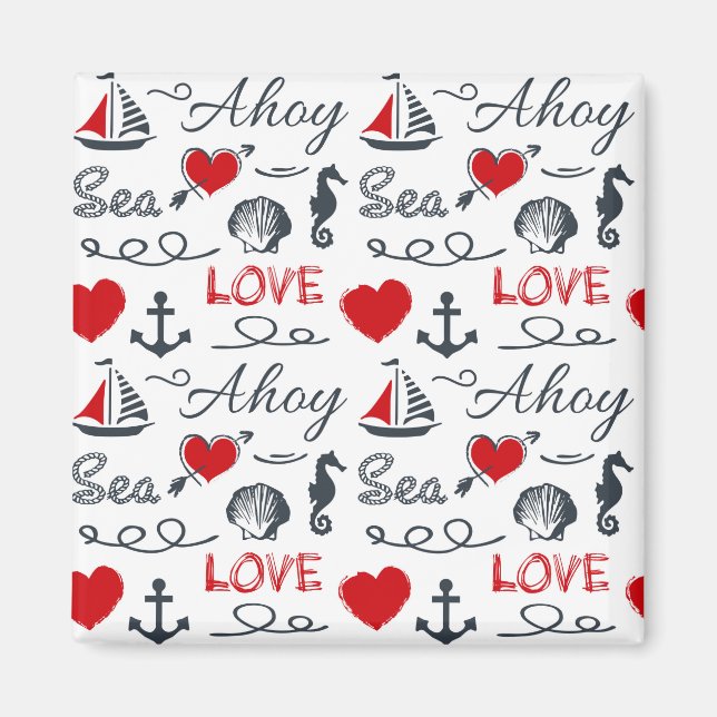 Aimant Motif nautique sans voile (Devant)