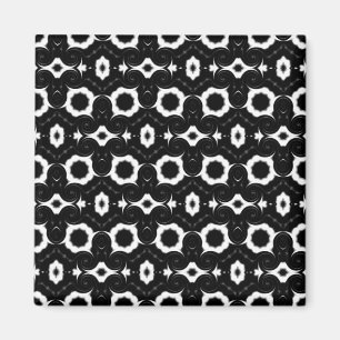 aimant motif noir et blanc classique