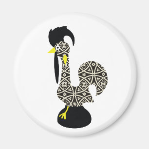 Aimant Motif noir, Galo de Barcelos
