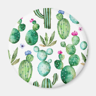 Aimant Motif Plante Cactus aquarelle