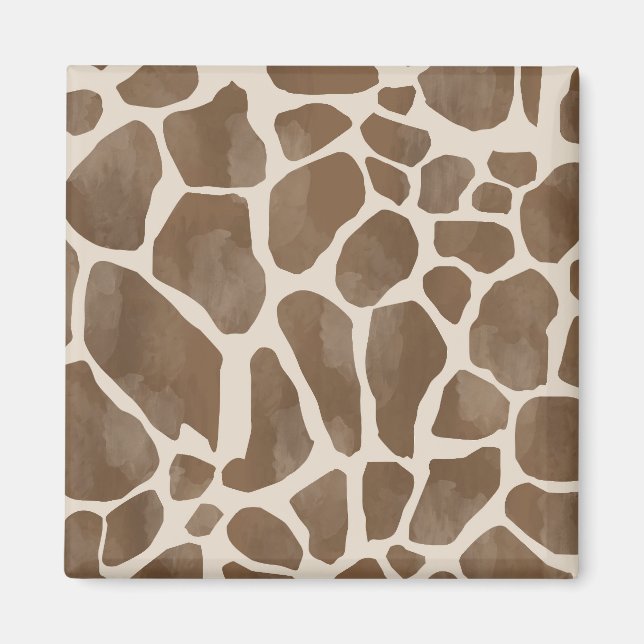 Aimant Motif Poster de animal de Giraffe d'aquarelle (Devant)