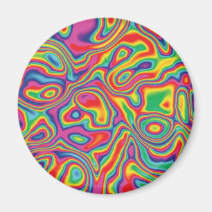 Aimant Motif psychédélique d'huile arc-en-ciel