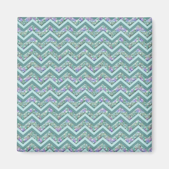 Aimant Motif Rainbow Foil ZigZag (Devant)