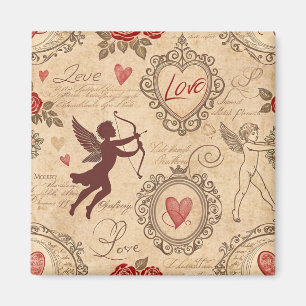 Aimant Motif romantique de vintage Cupid (3)