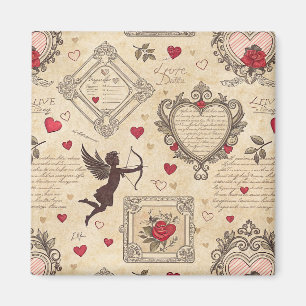 Aimant Motif romantique de vintage Cupid (8)