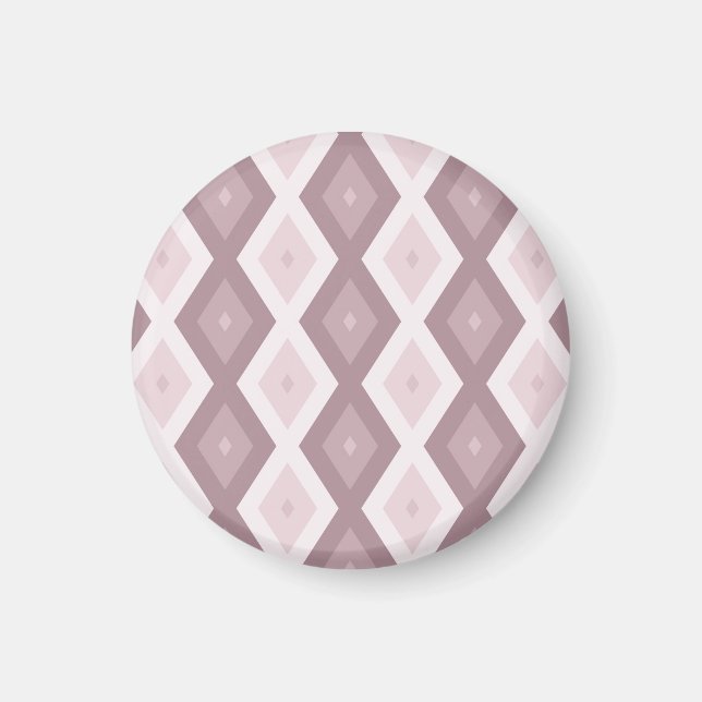 Aimant motif rose quartz rose diamant (Devant)