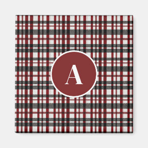 Aimant Motif rustique blanc et rouge