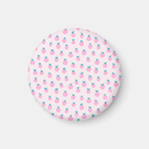 Aimant Motif sans couture de fraise – Rose pastel mignon 