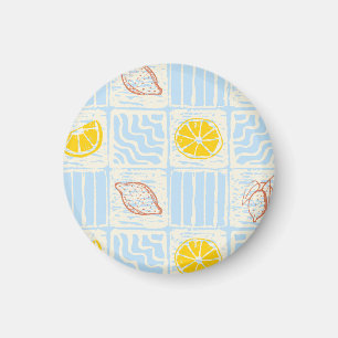 Aimant Motif sans couture de style amalfi avec des citron