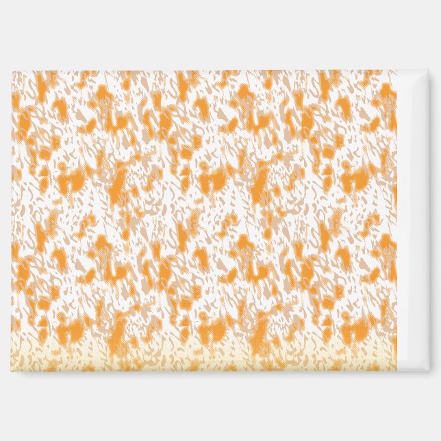 Aimant Motif textile avec orange et gol vibrants (Recto)