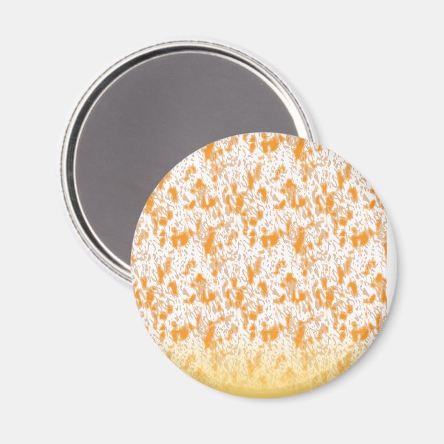 Aimant Motif textile avec orange et gol vibrants (Recto/Verso)